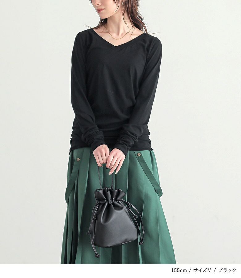 n'OrLABELシンプルVネックゆるっとロンT』