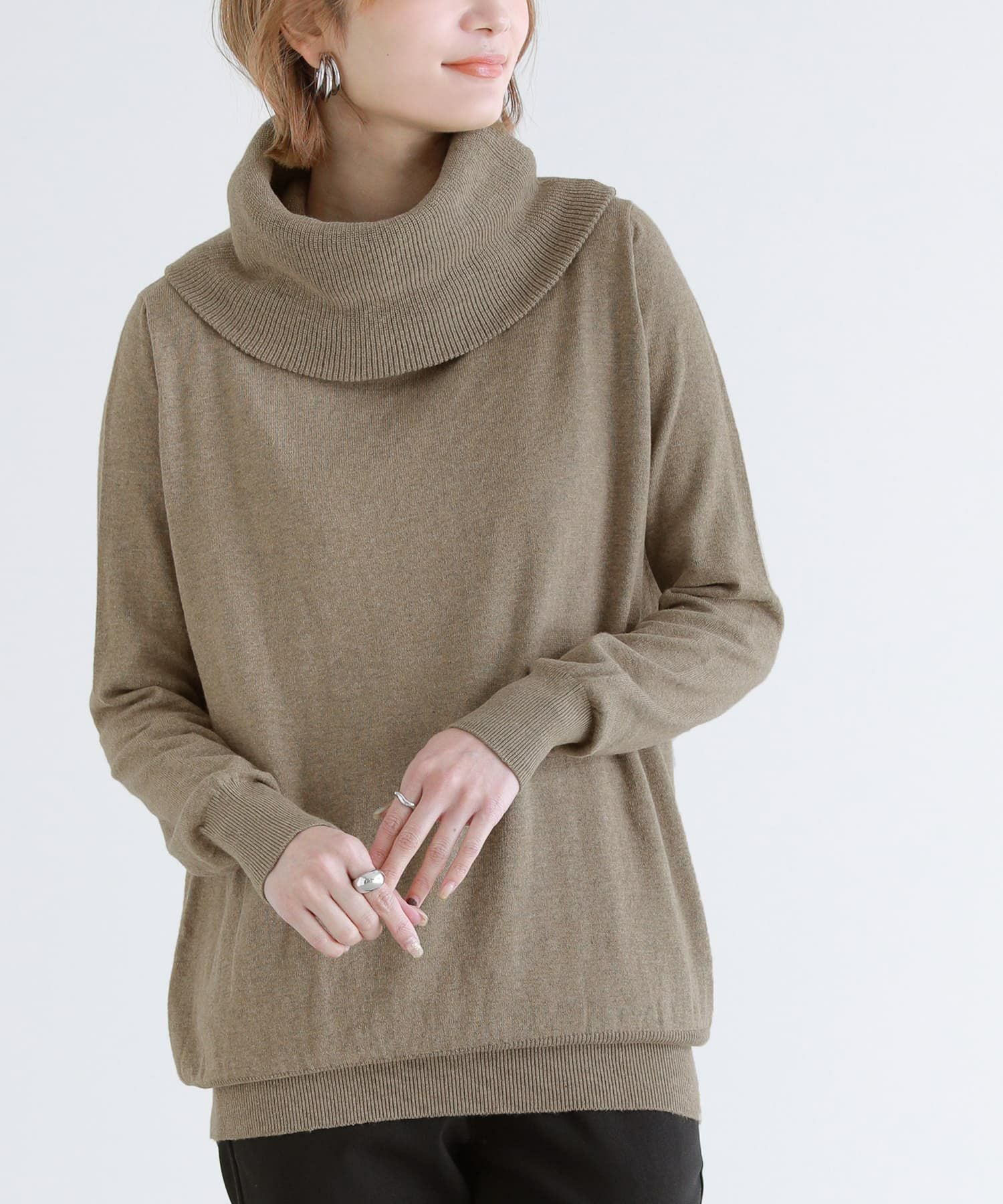 n'OrLABELクシュネックタートルニット』