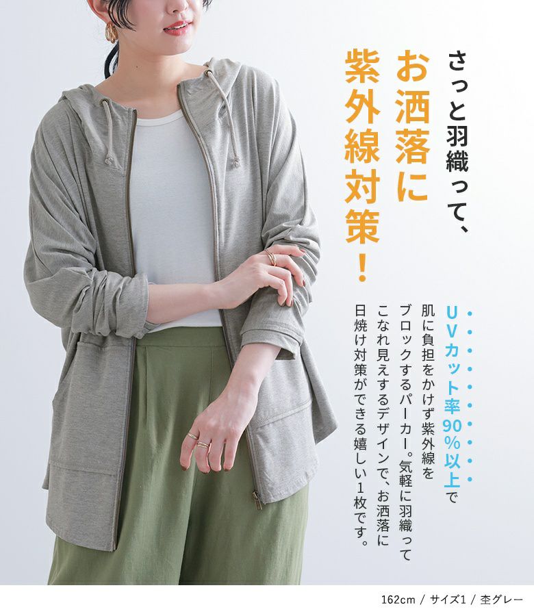 n'OrLABELドルマン指穴UVパーカー』