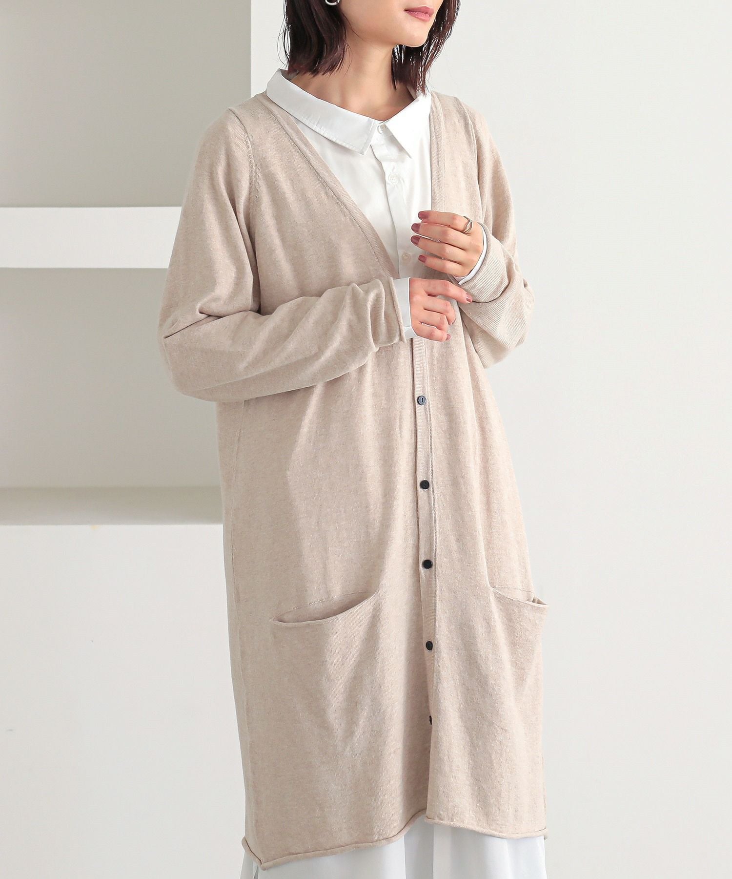 n'OrLABELロングカーディガン』