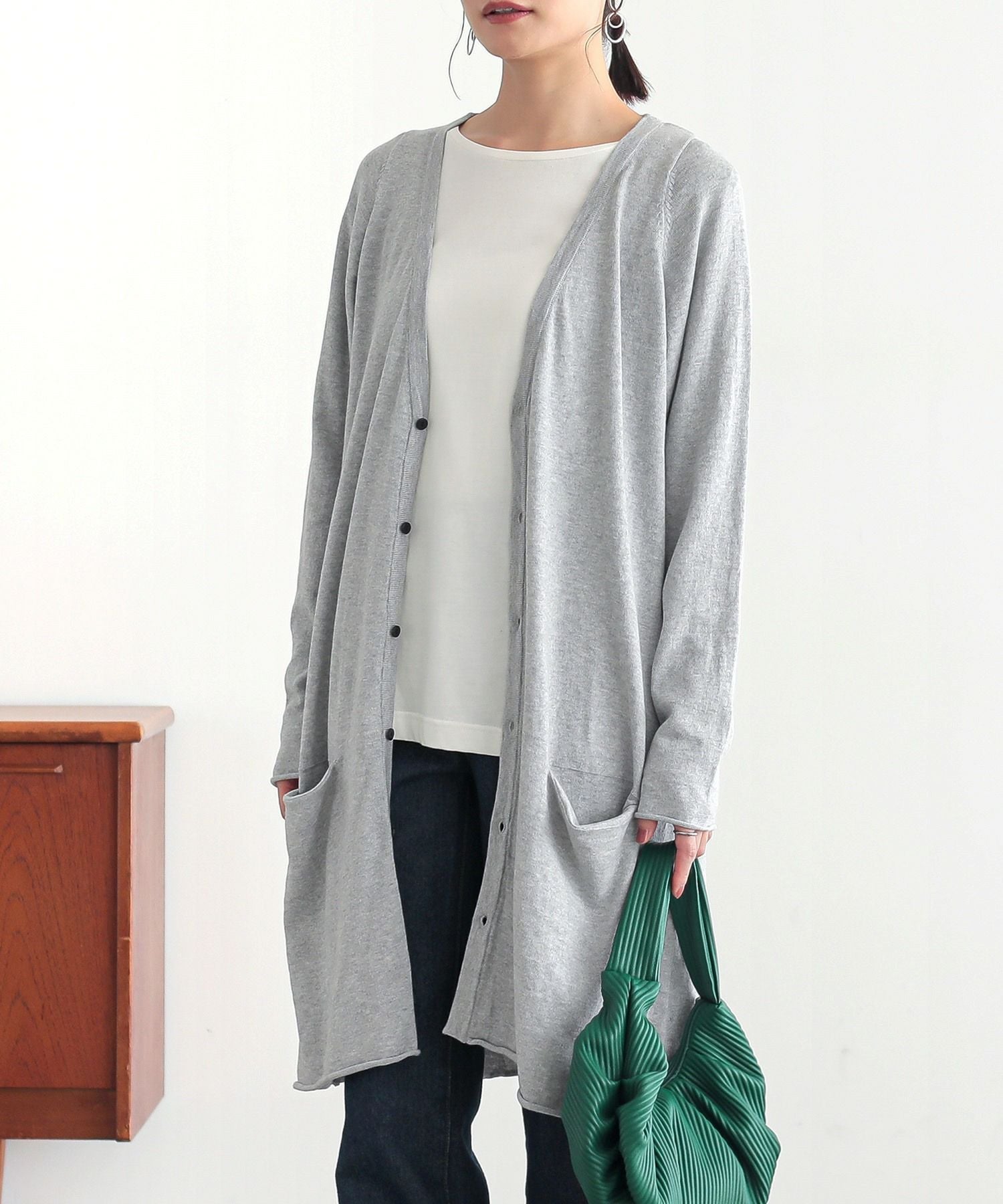 n'OrLABELロングカーディガン』