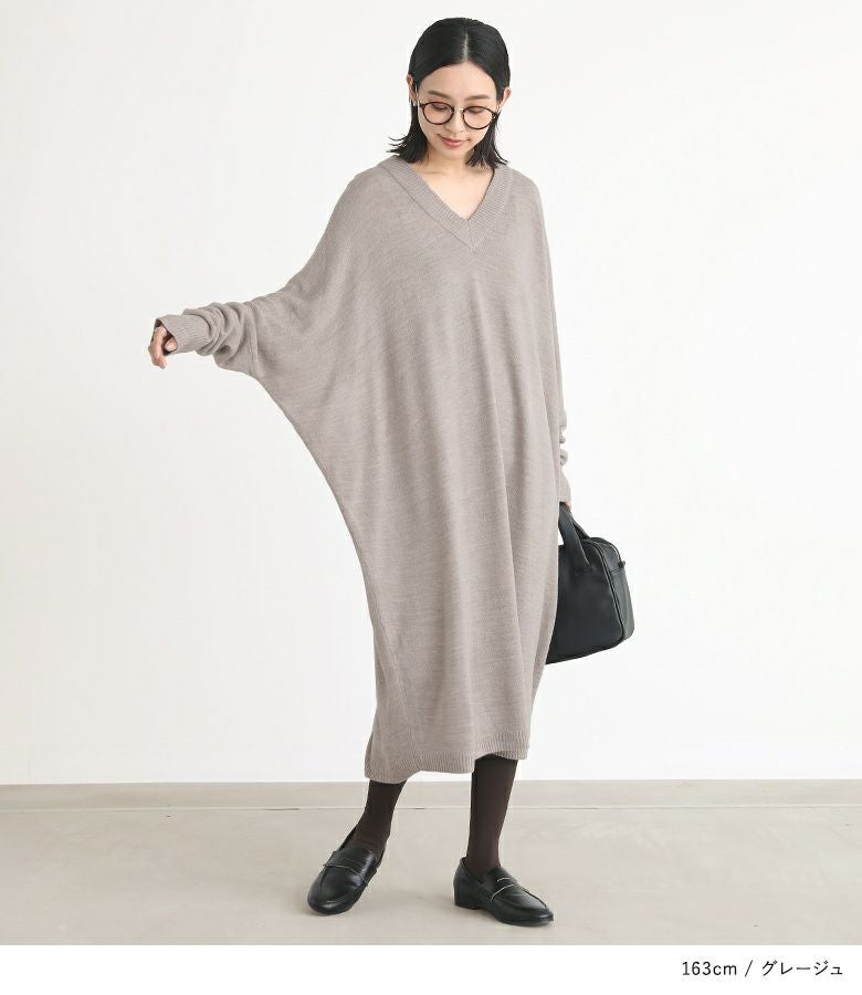 ニット/セーター argue WIDE COVER KNIT GOWN セール】MIXカラーVネックニット（ニット/セーター）｜URBAN RESEARCH