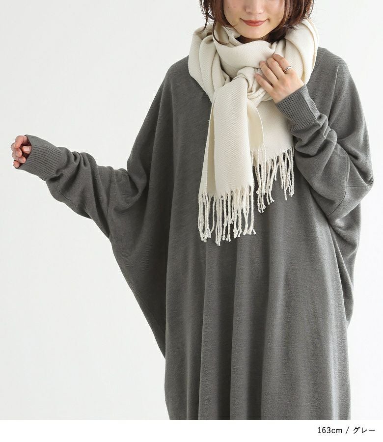 n'OrLABELカシミヤタッチVネックニット』