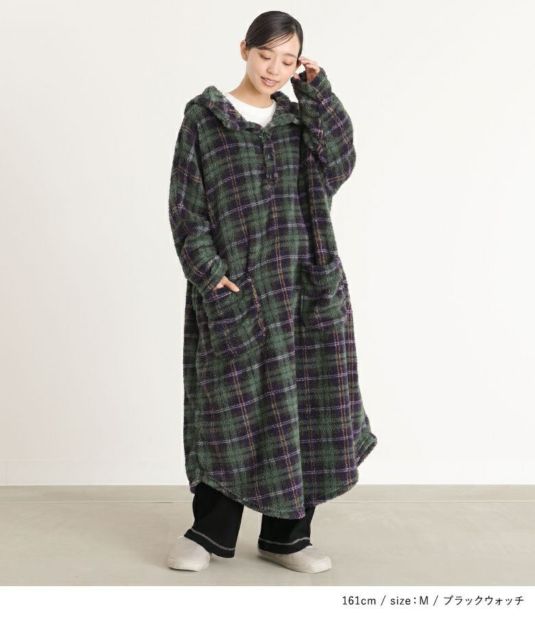 n'OrLABELモコモコふわふわの着る毛布』