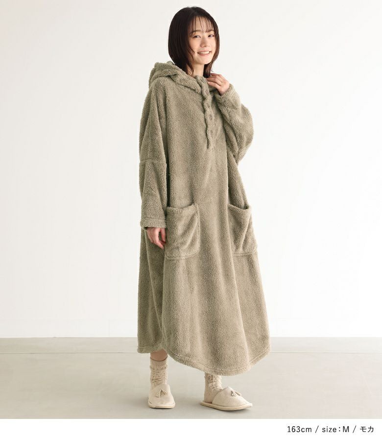 n'OrLABELモコモコふわふわの着る毛布』