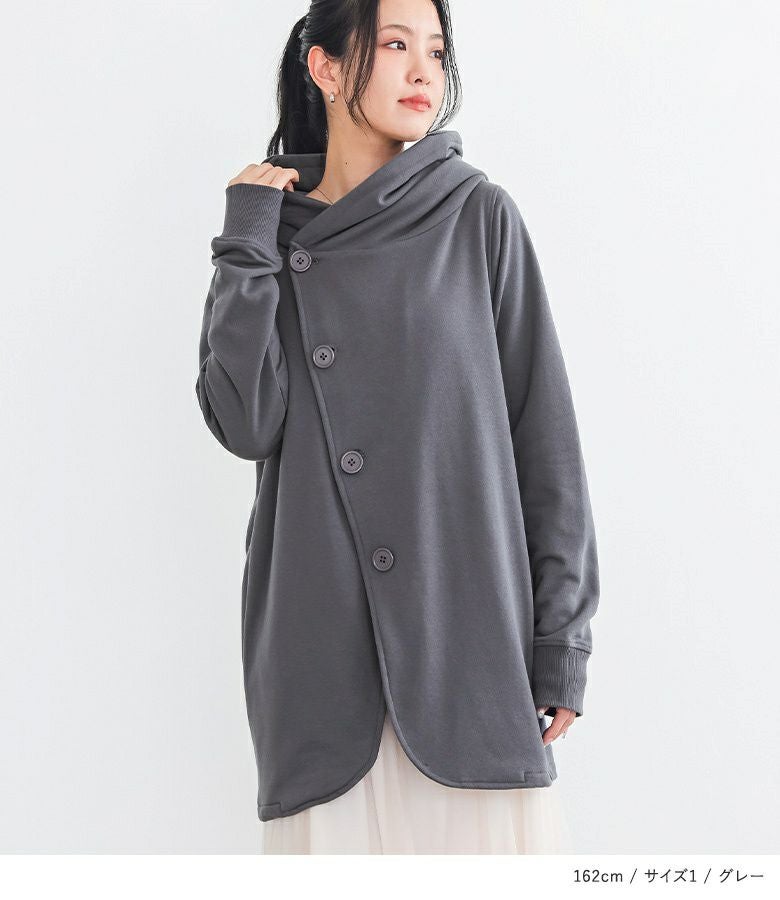 n'OrLABEL洗練フード付きデザインジャケット』