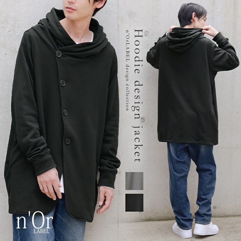 nOrLABEL(ノアールレーベル)洗練フード付きデザインジャケット
