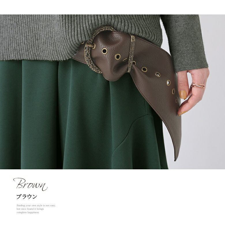 即完売 サッシュベルト n'OrLABELフェイクレザーサッシュベルト』
