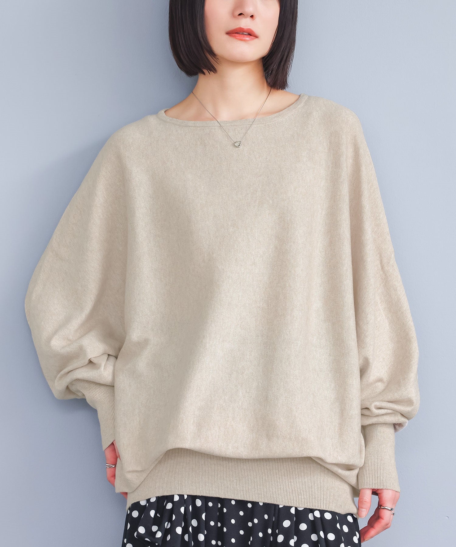 新品* KBF2トーンドルマンニット KBF（ケイビーエフ）の「2トーンドルマンニット（）」 - WEAR