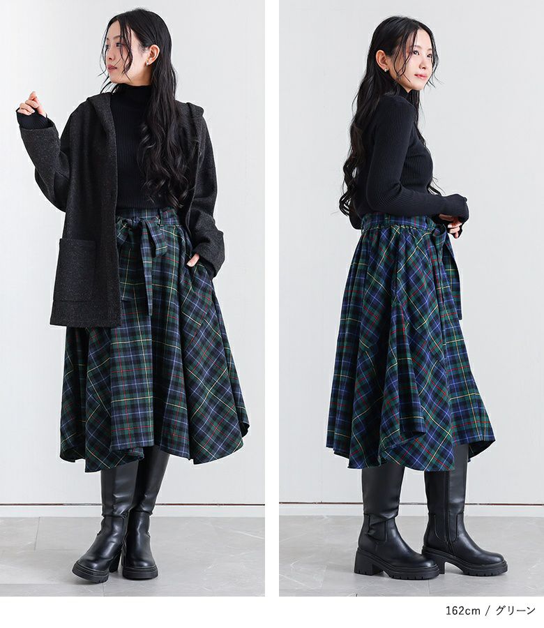 n'OrLABELクラシカルチェックスカート』レディースファッション通販