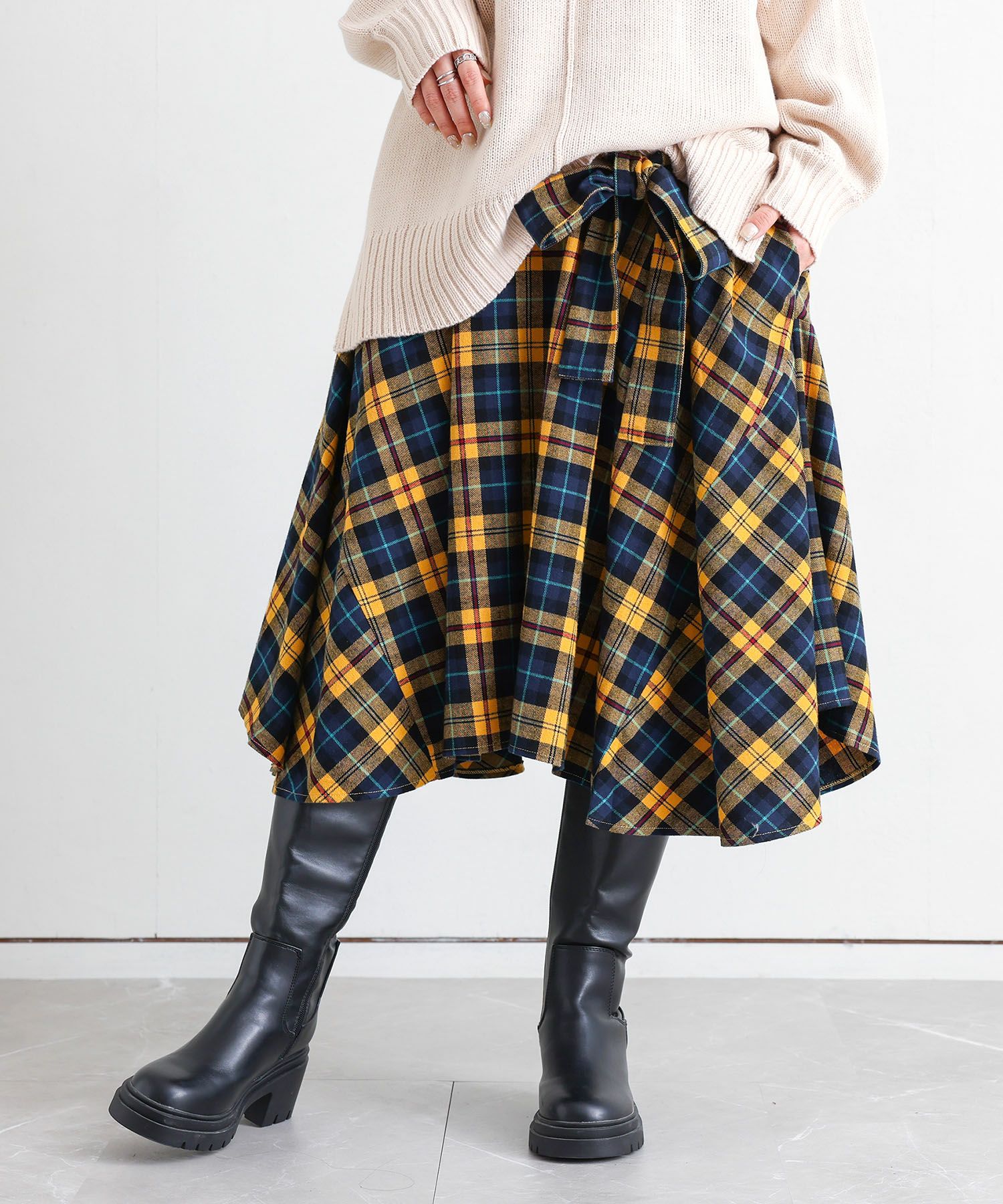 n'OrLABELクラシカルチェックスカート』レディースファッション通販