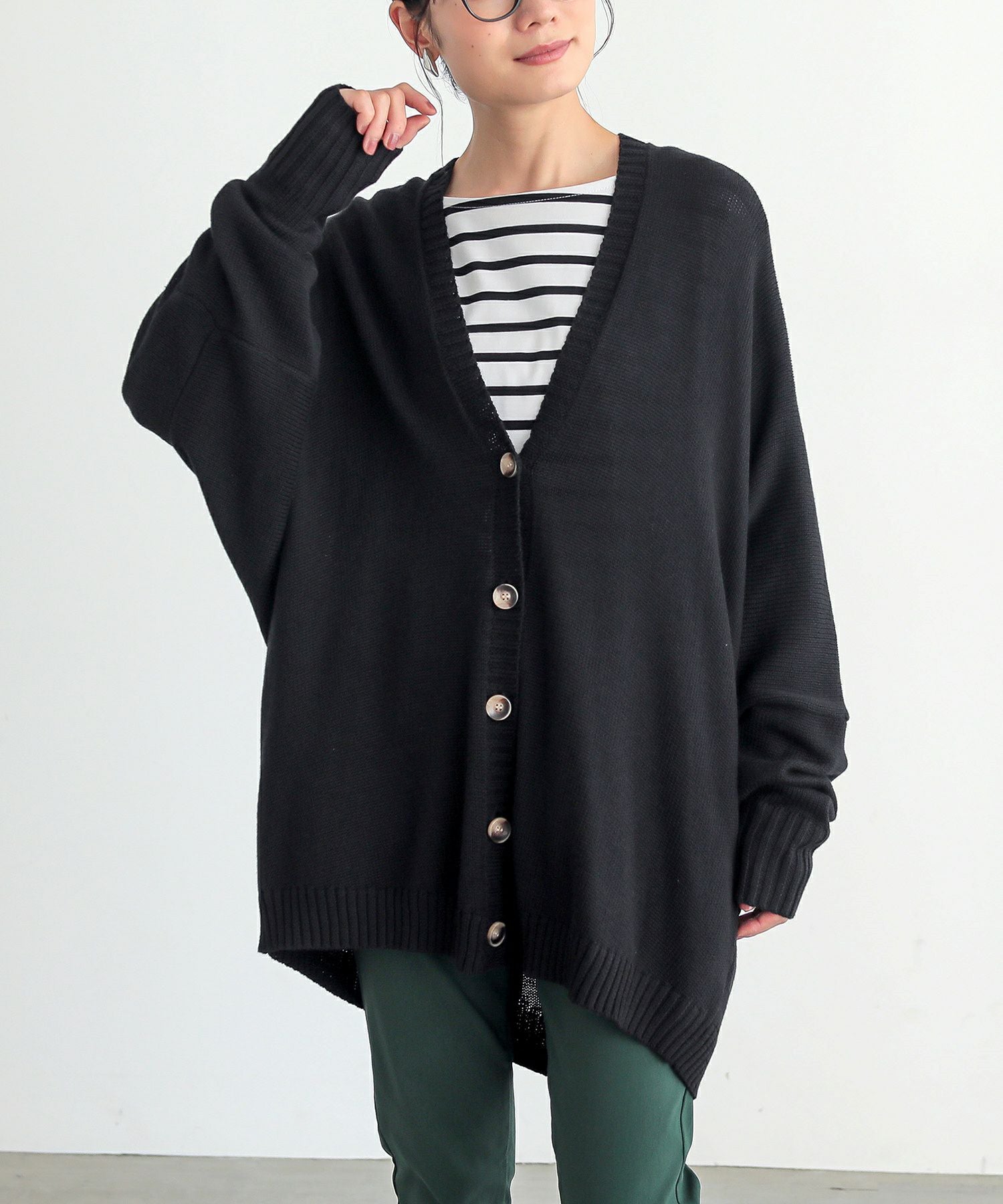 n'OrLABELゆるっとラフニットカーデ』