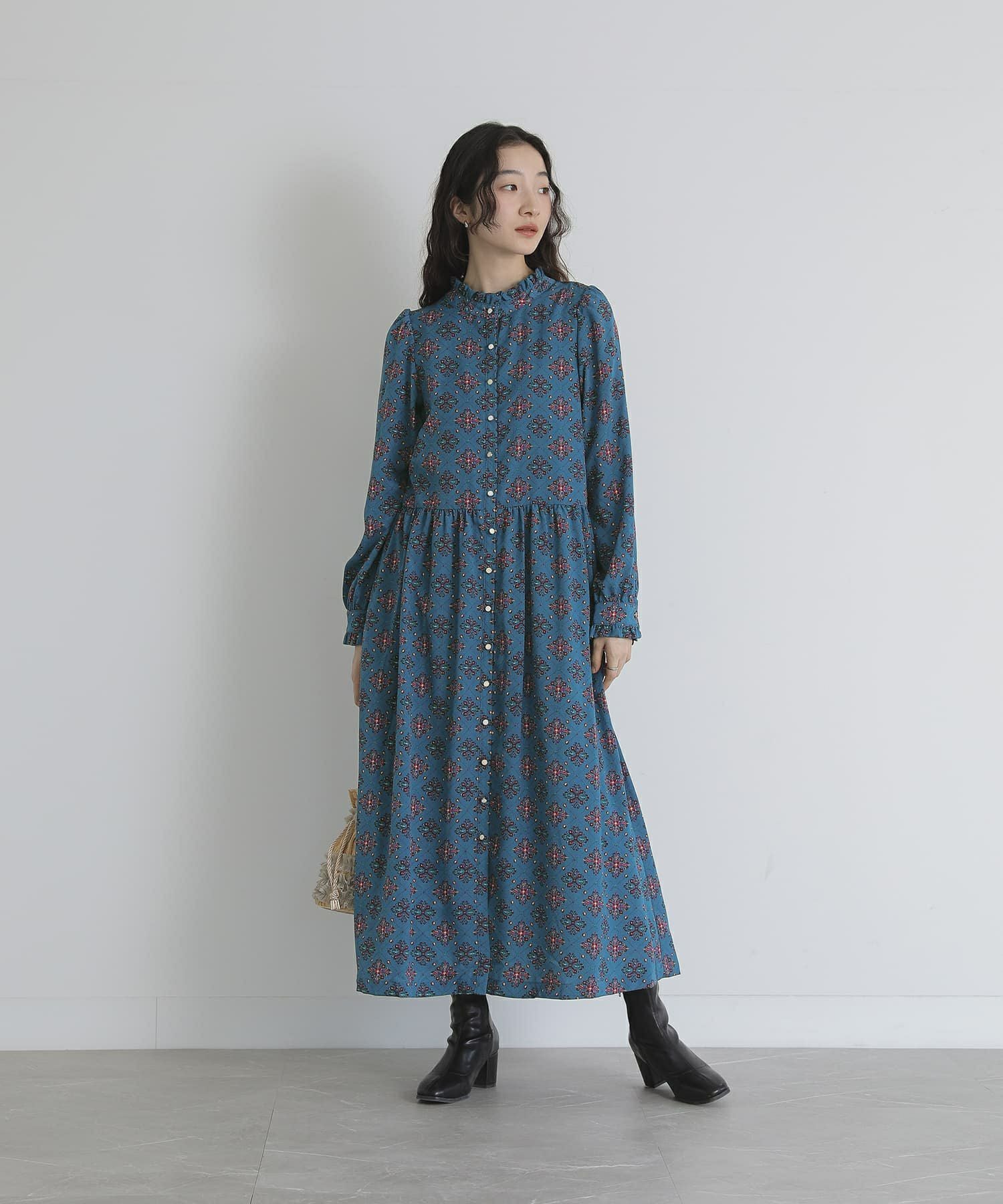 somari imaginationフリル×レトロデザインロングワンピース』