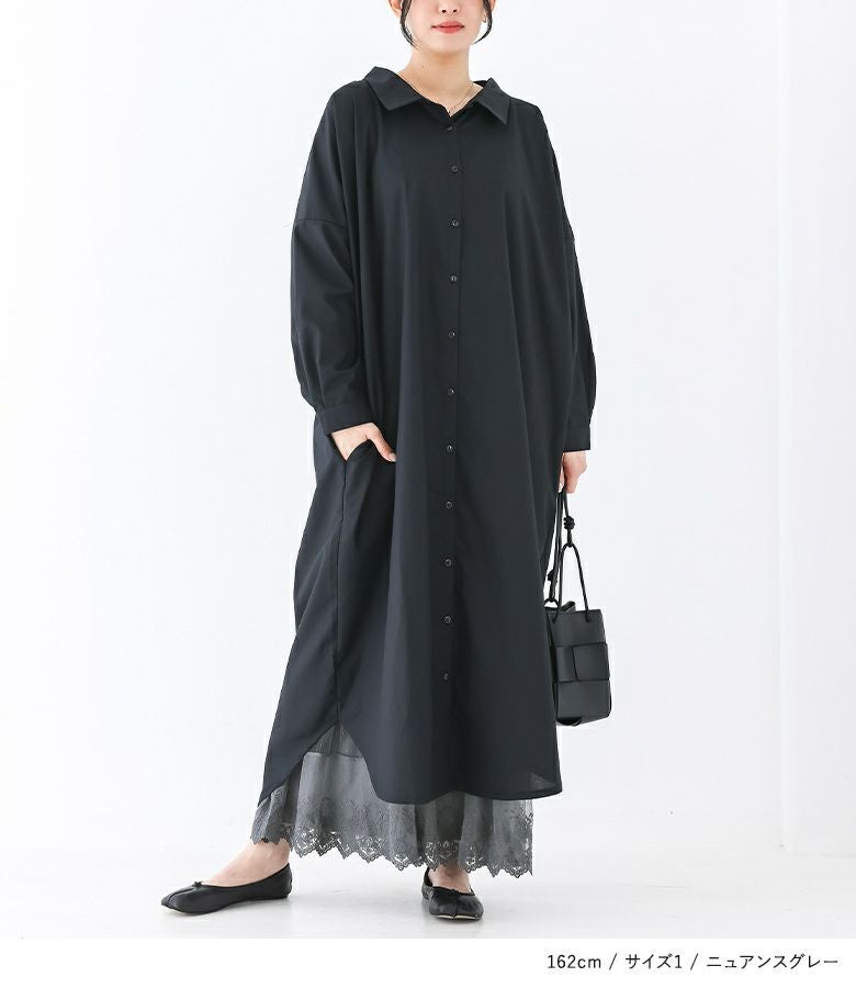 n'OrLABEL贅沢レースロングペチワンピース』