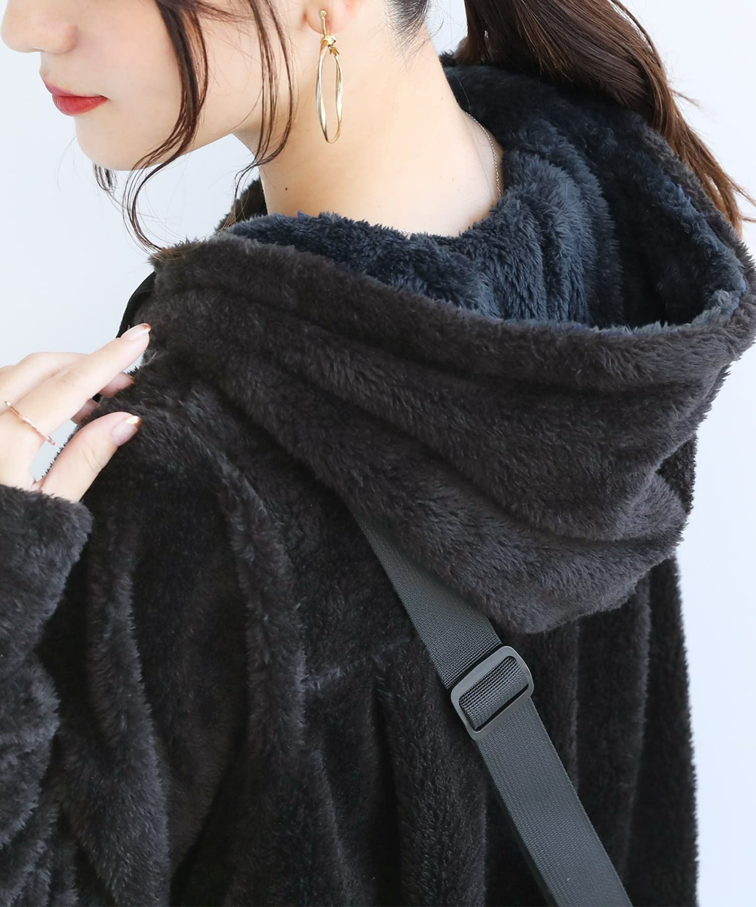 n'OrLABELふわふわボアパーカー』レディースファッション通販サイトの