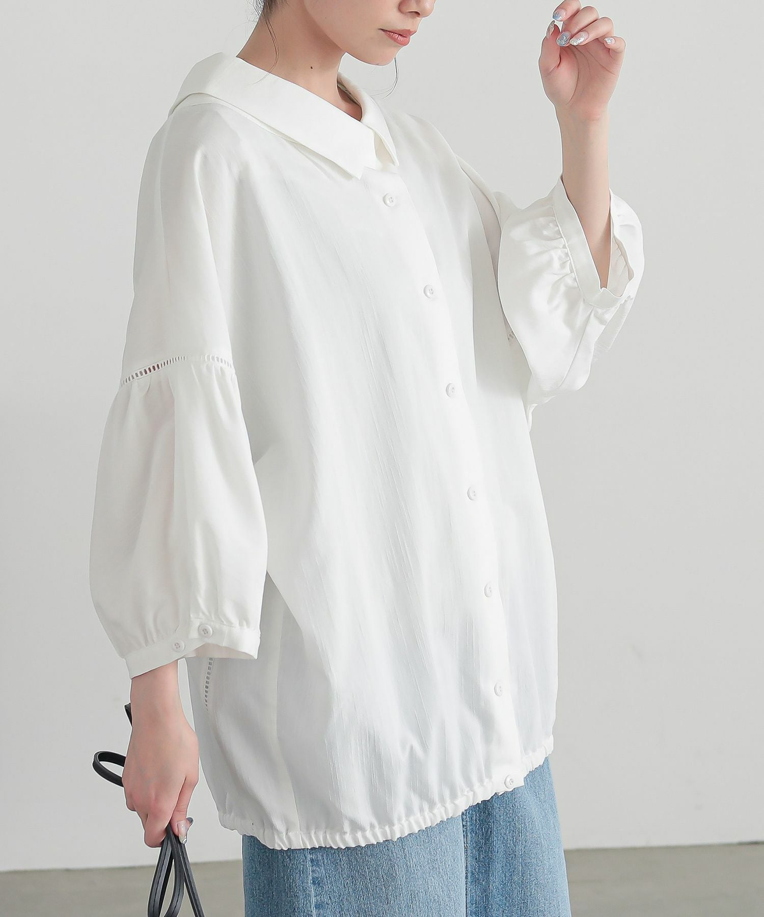 n'OrLABELふんわりパフスリーブブラウス』