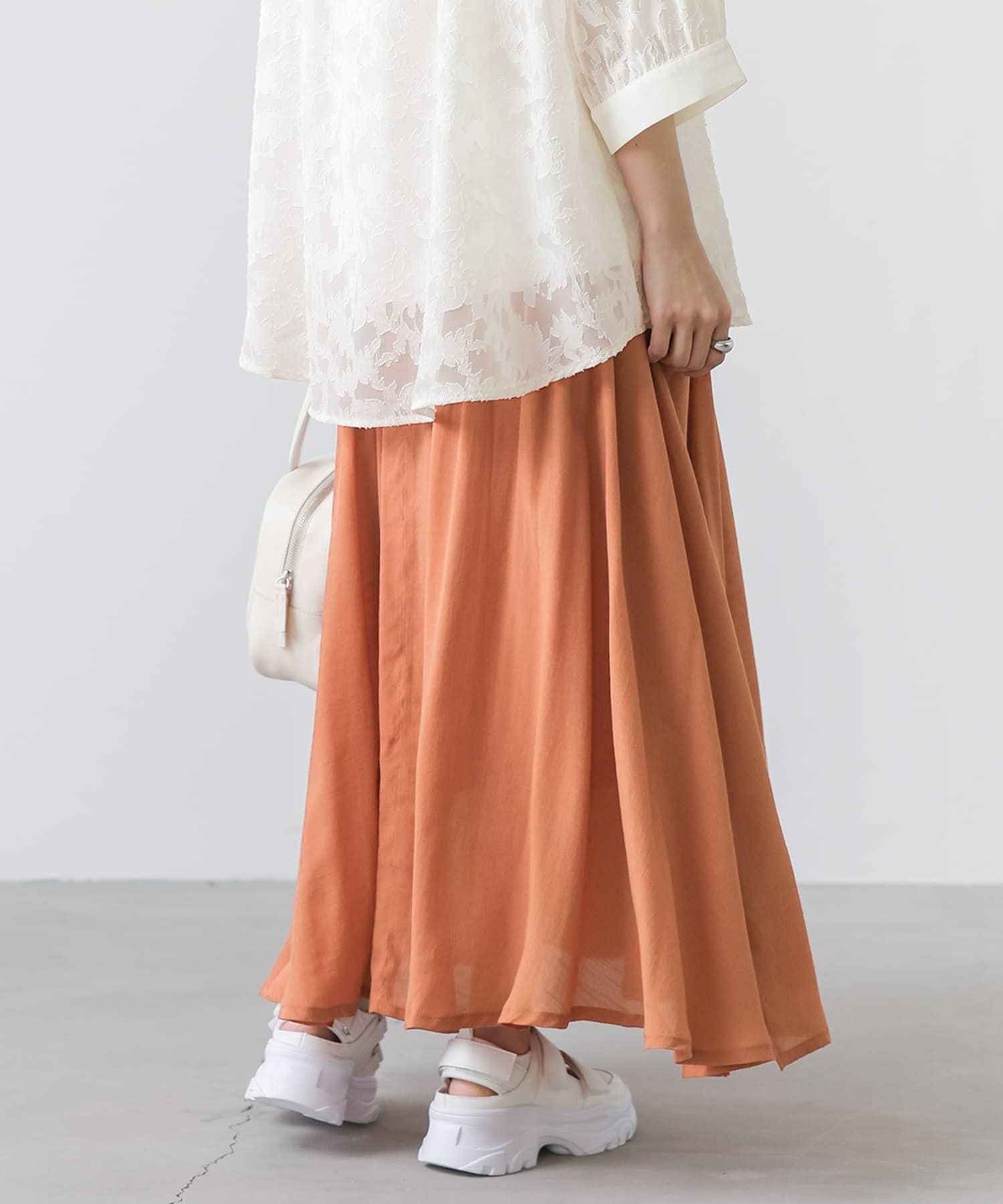 n'OrLABELゆるひら涼スラブスカート』