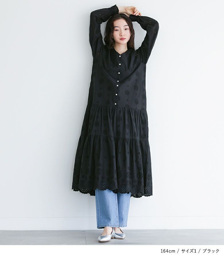 【美品】マーレット ソリマン ティアード ワンピース ブラック コットン S 未使用！Merletteマーレット ソリマンドレス ワンピース ブラック