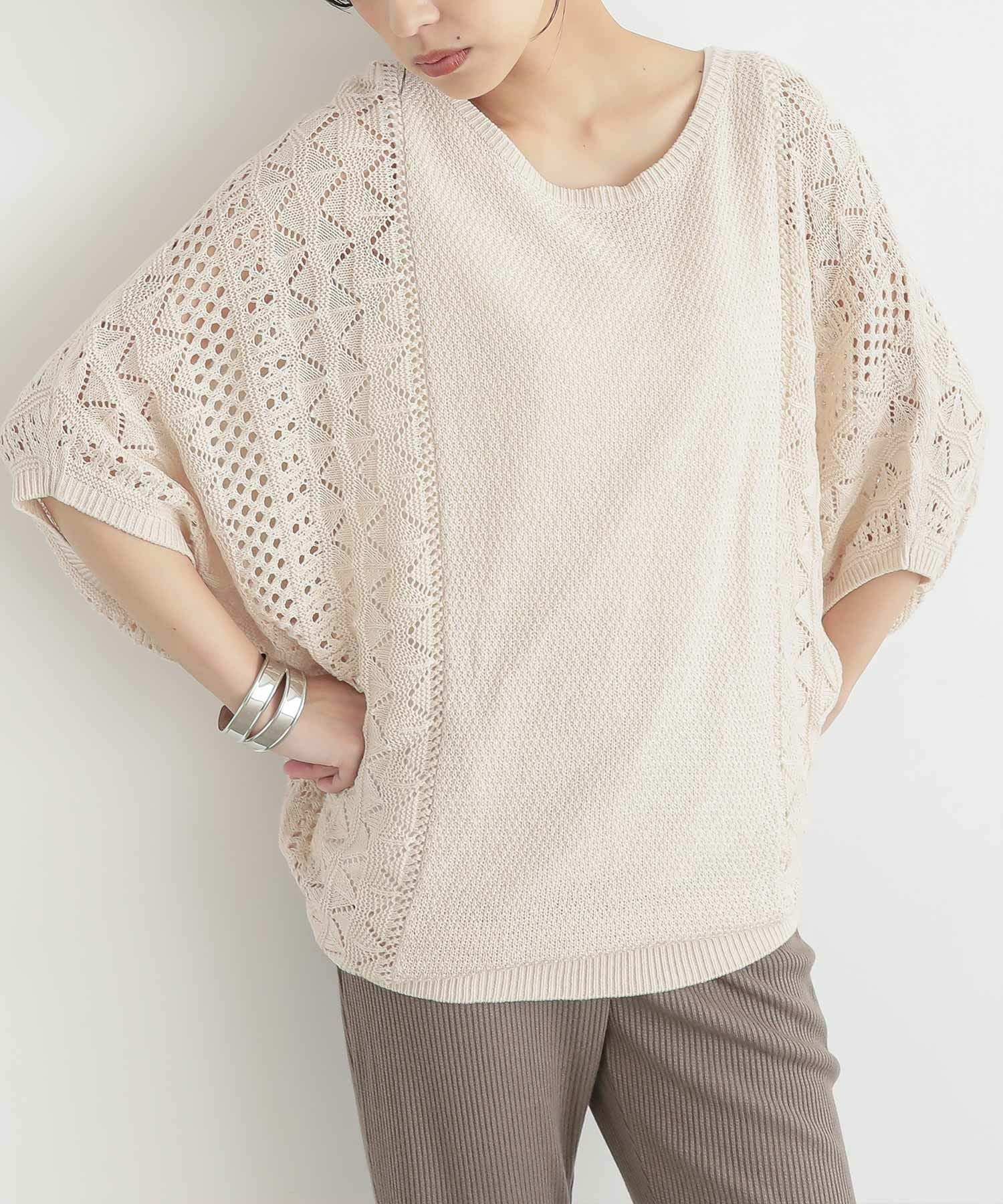 donnah mabel ニット【10/1までお取り置き中】 n'OrLABELキーネック×ぽわん袖ニット』
