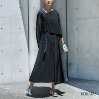 kOhAKU(コハク)アシメデザインフレアワンピース