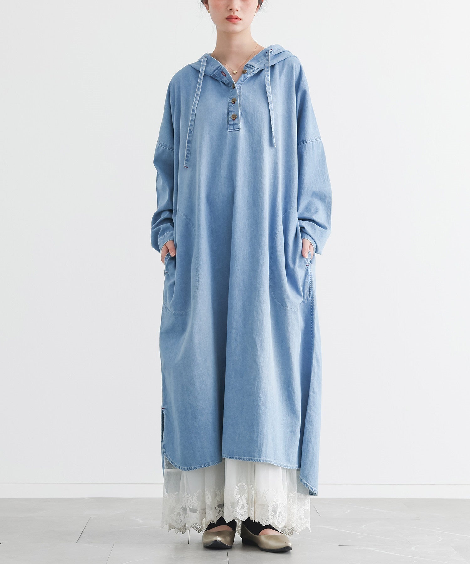 somari imaginationデニムフードワンピース』