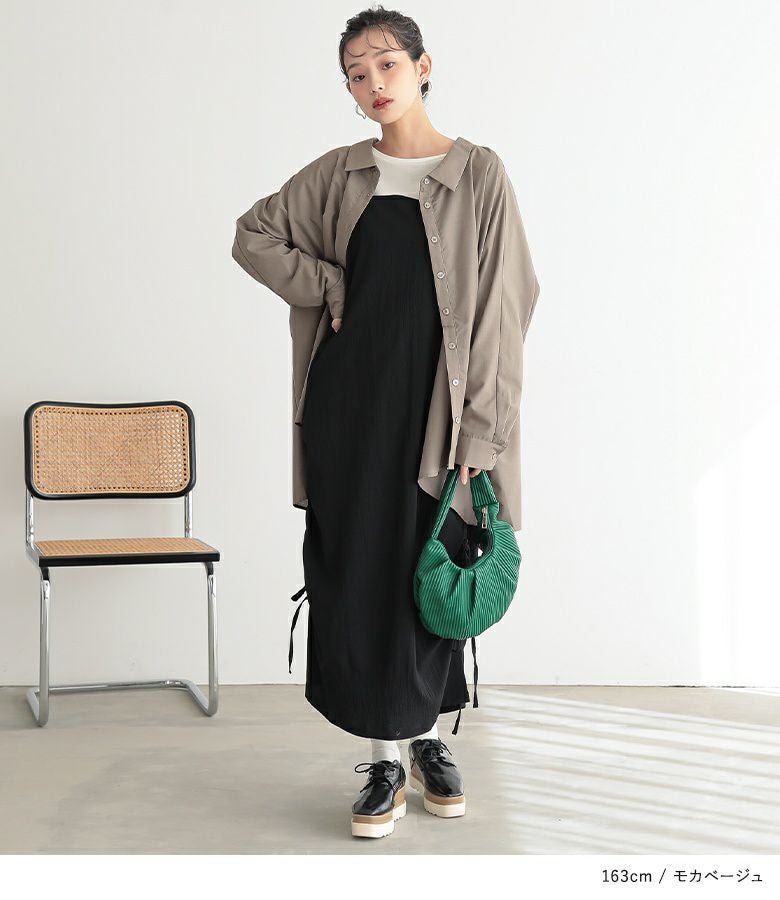 n'OrLABELドルマンシルエットデザインシャツ』