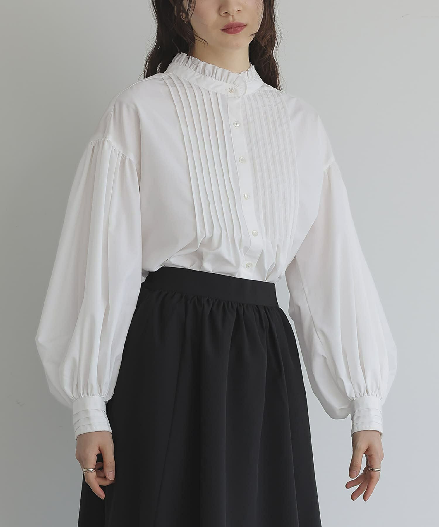 somari imaginationボリューム袖ピンタックブラウス』