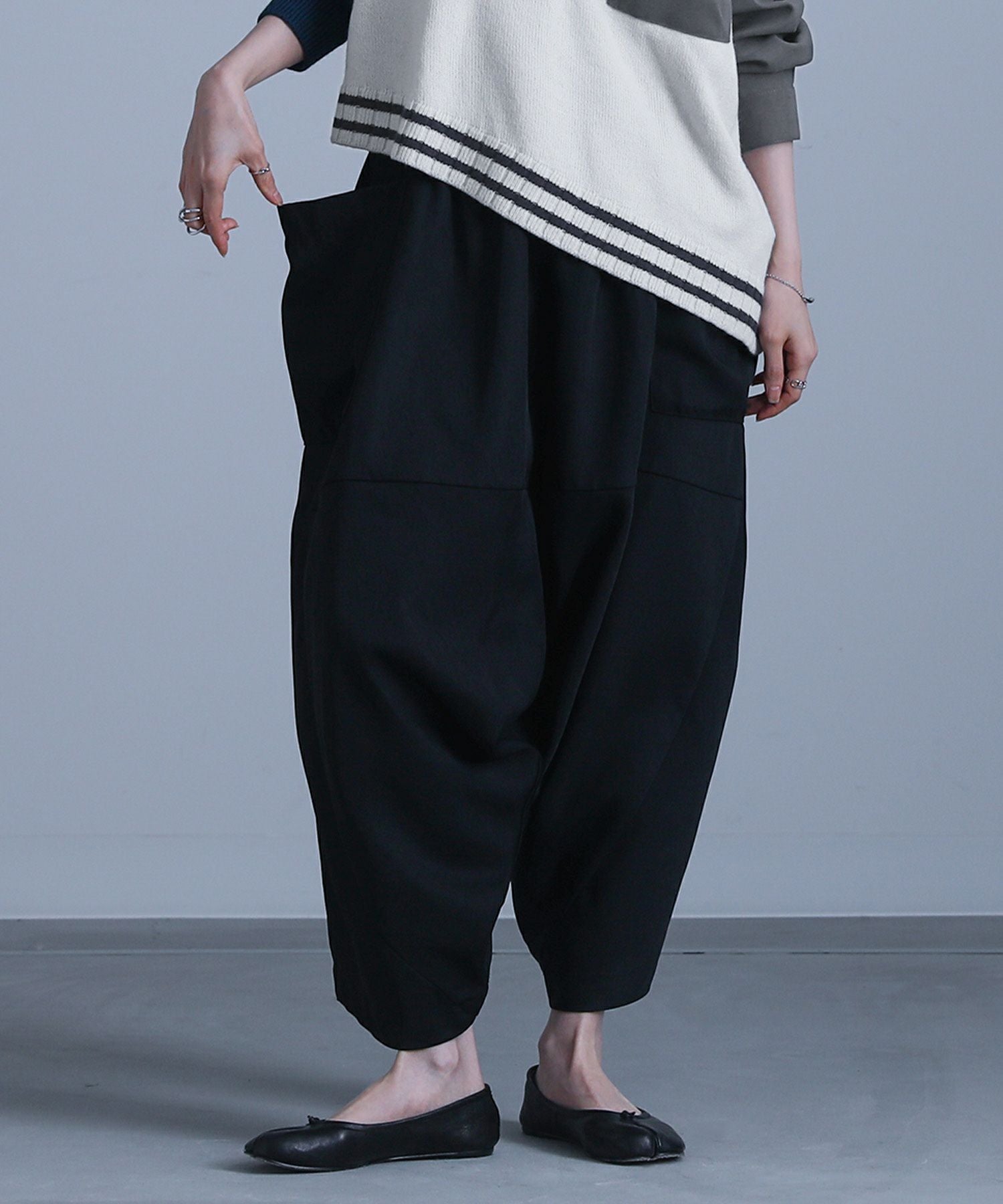 kOhAKU変形ドレープサルエルパンツ』