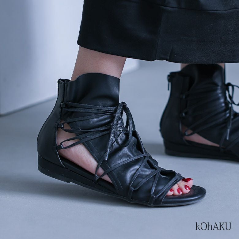 kOhAKU(コハク)デザイングラディエーターサンダル