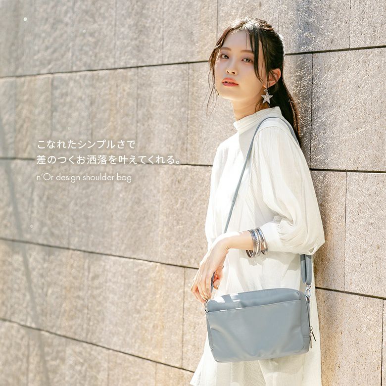n'OrLABEL多収納スクエアショルダーバッグ』