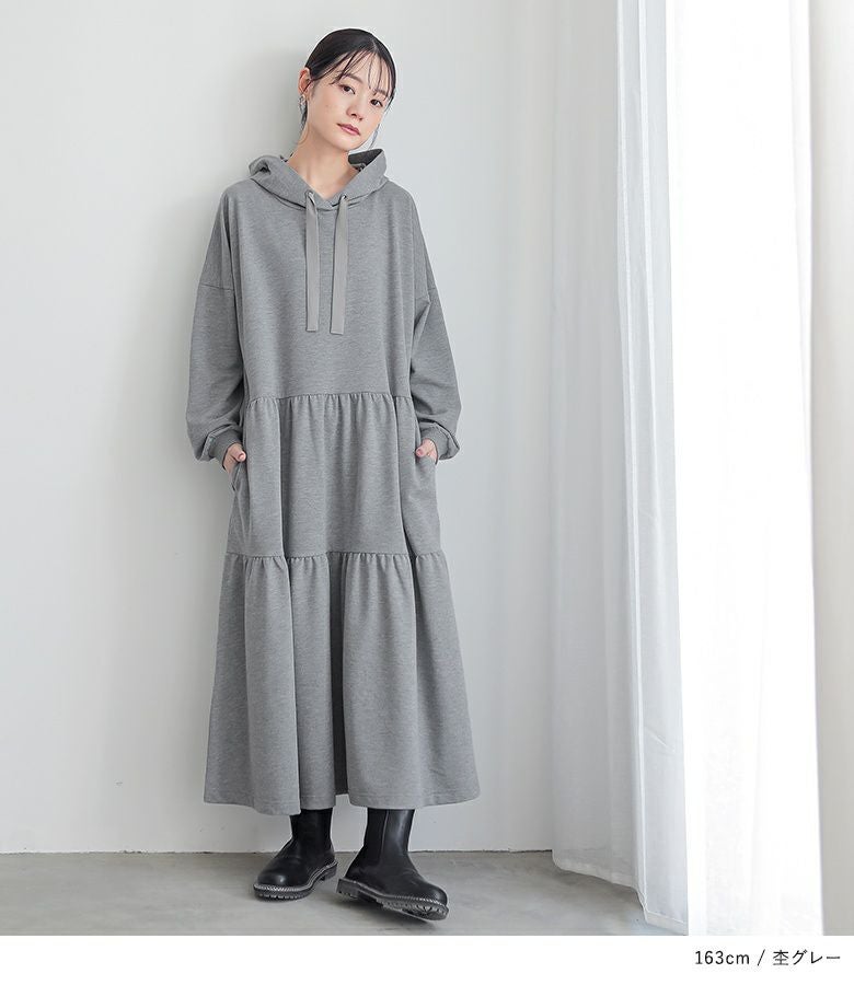 n'OrLABELティアードパーカーワンピース』