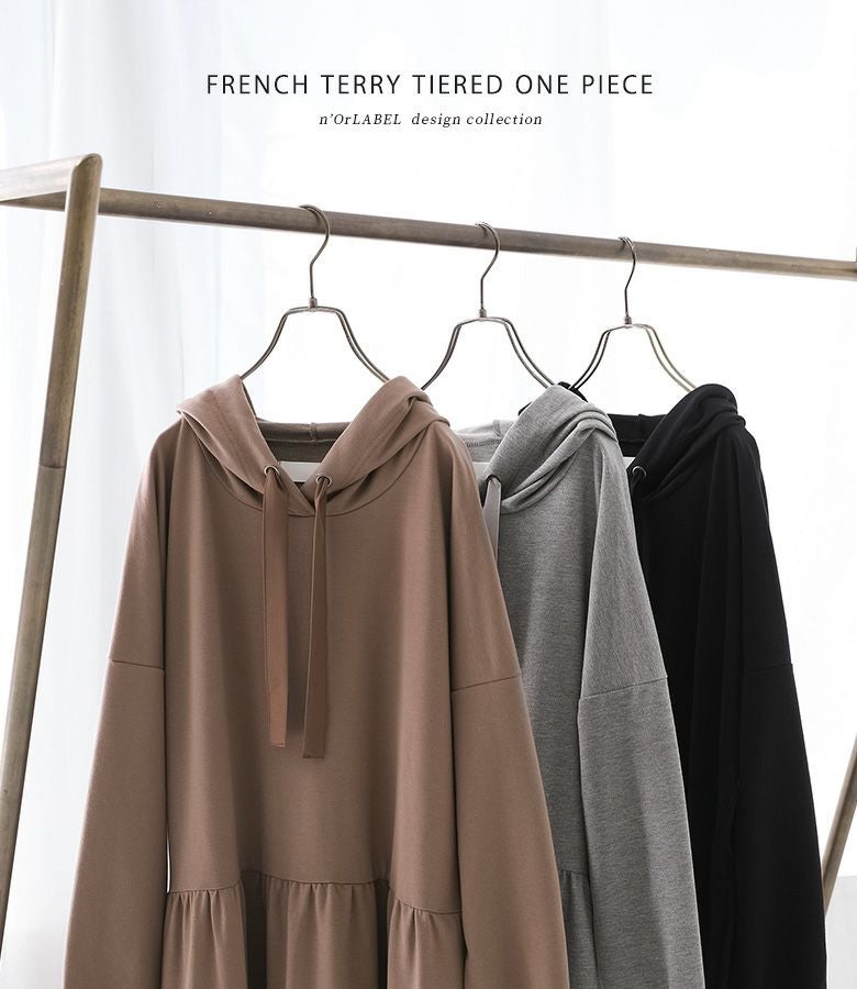 n'OrLABELティアードパーカーワンピース』