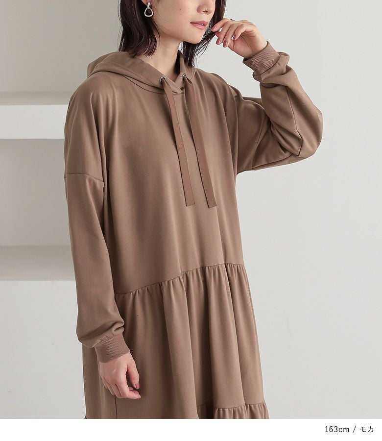 n'OrLABELティアードパーカーワンピース』