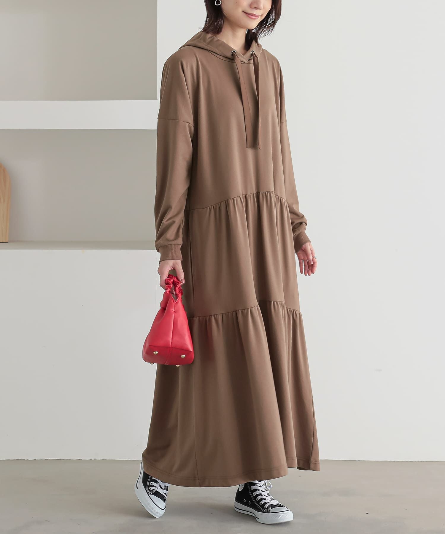 n'OrLABELティアードパーカーワンピース』