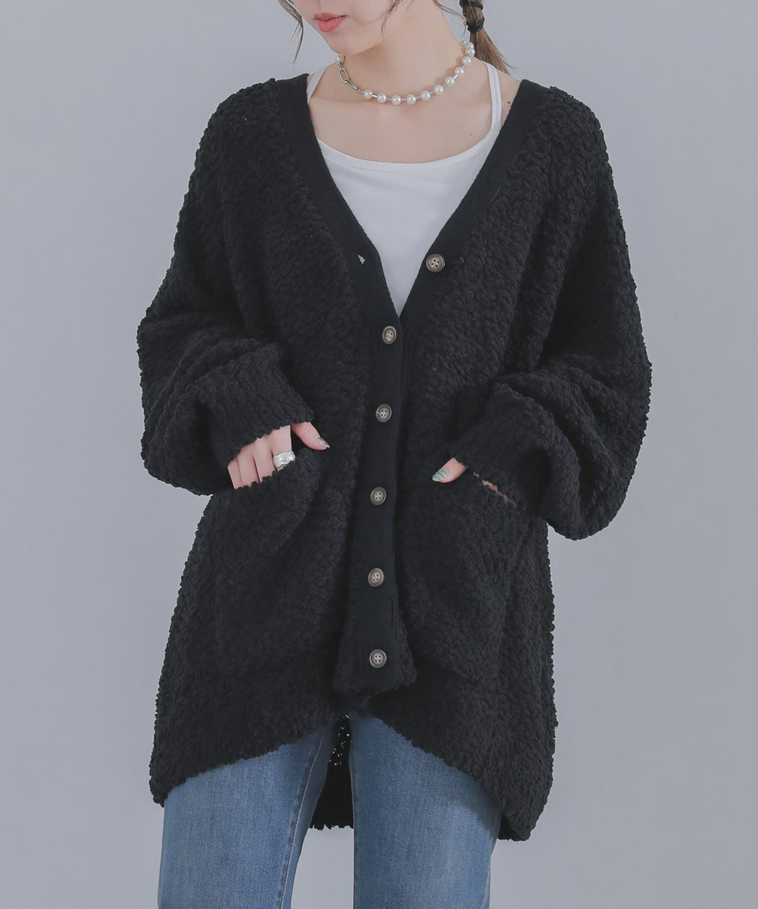 n'OrLABELポコポコニットカーディガン』