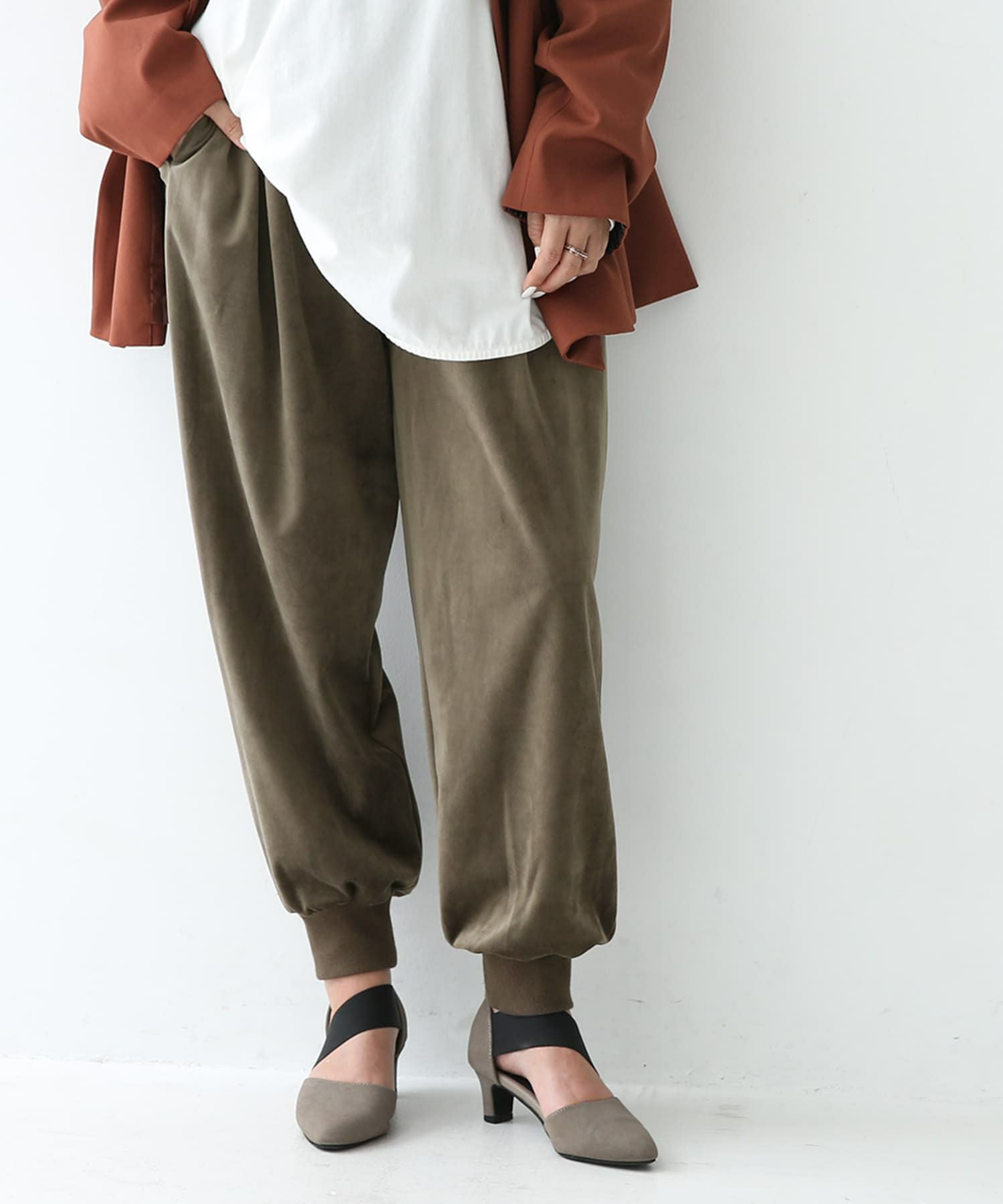 ひでろう n'OrLABELベロアジョガーパンツ』