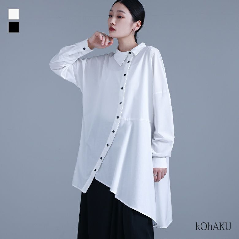 dolce select アシンメトリーフレアシャツ kOhAKUアシンメトリーフレアシャツ』レディースファッション通販サイト