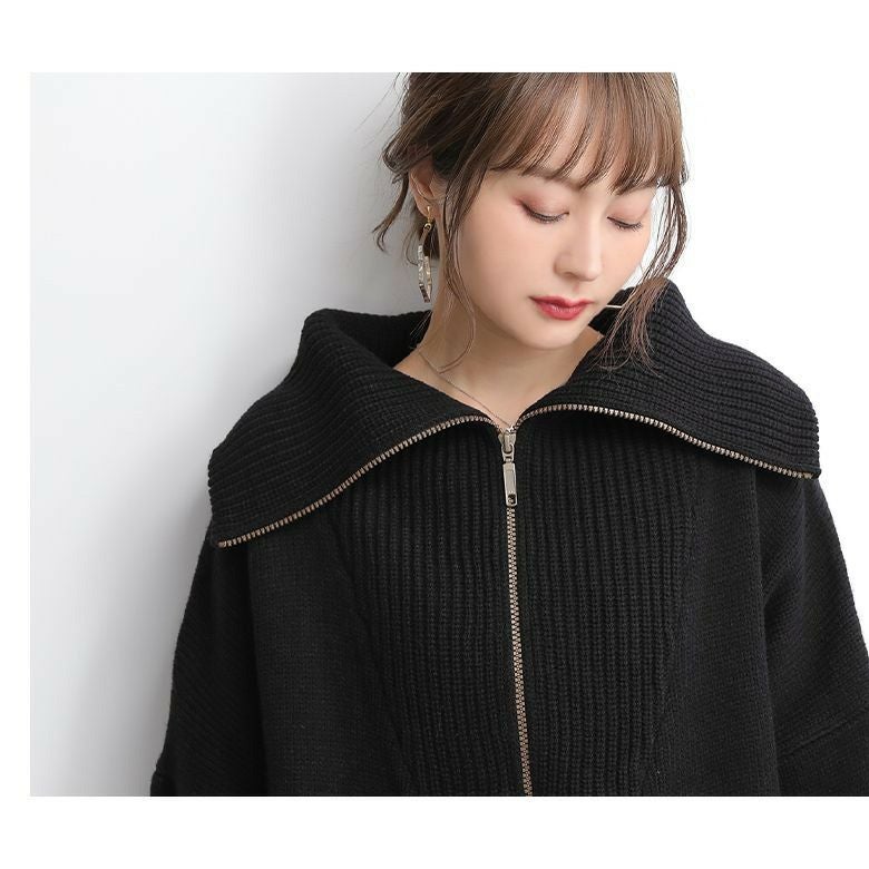 オシャレウォーカー nOrLABEL セーラーカラーハーフジップニット n'OrLABELセーラーカラーハーフジップニット』レディースファッション
