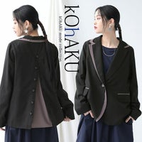 kOhAKUバイカラーアシンメトリージャケット