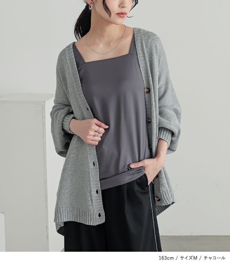 LOREL RIB タンクトップ　グレー タンクトップ レディース 春[品番：RLCW0005309]｜relaclo（リラクロ