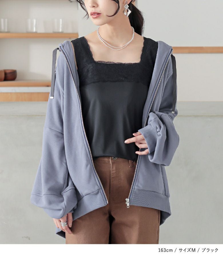 d.i.a. フード付きタンクトップ グレー　平成　ギャル 楽天市場】ギャル服 ギャル ファッション トップス パーカー 肩出し 肌