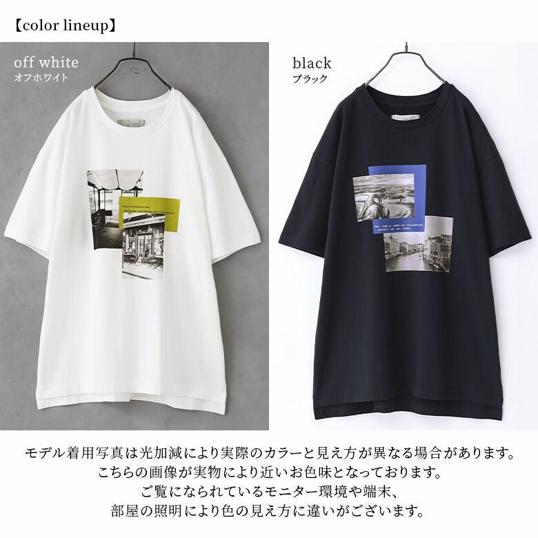 n'OrLABELビッグシルエットフォトグラフィックTシャツ』