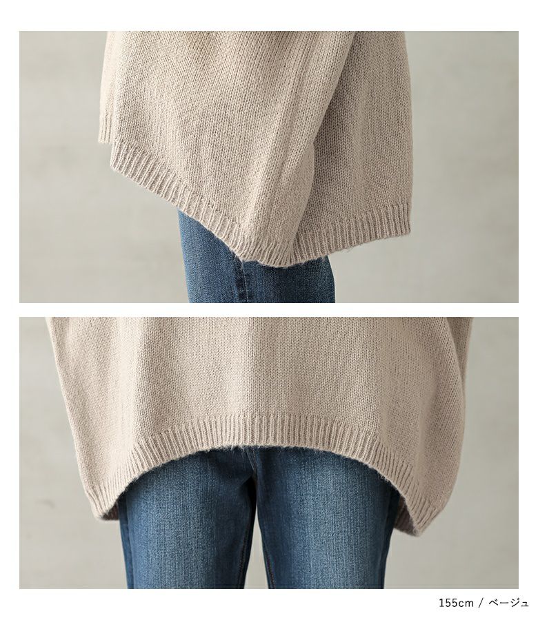 n'OrLABELドット柄ジャカードローゲージニット』