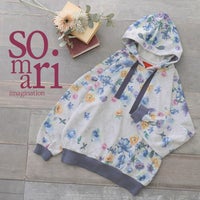 somari imaginationフラワープリントパーカー