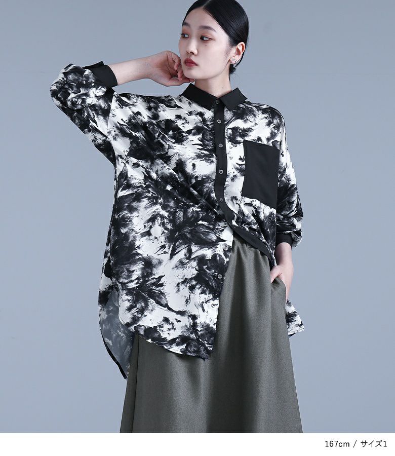 ☆GWセール☆アライア　ロングシャツsize38☆ ストライプアシメフレアシャツワンピース|allureville OFFICIAL SITE