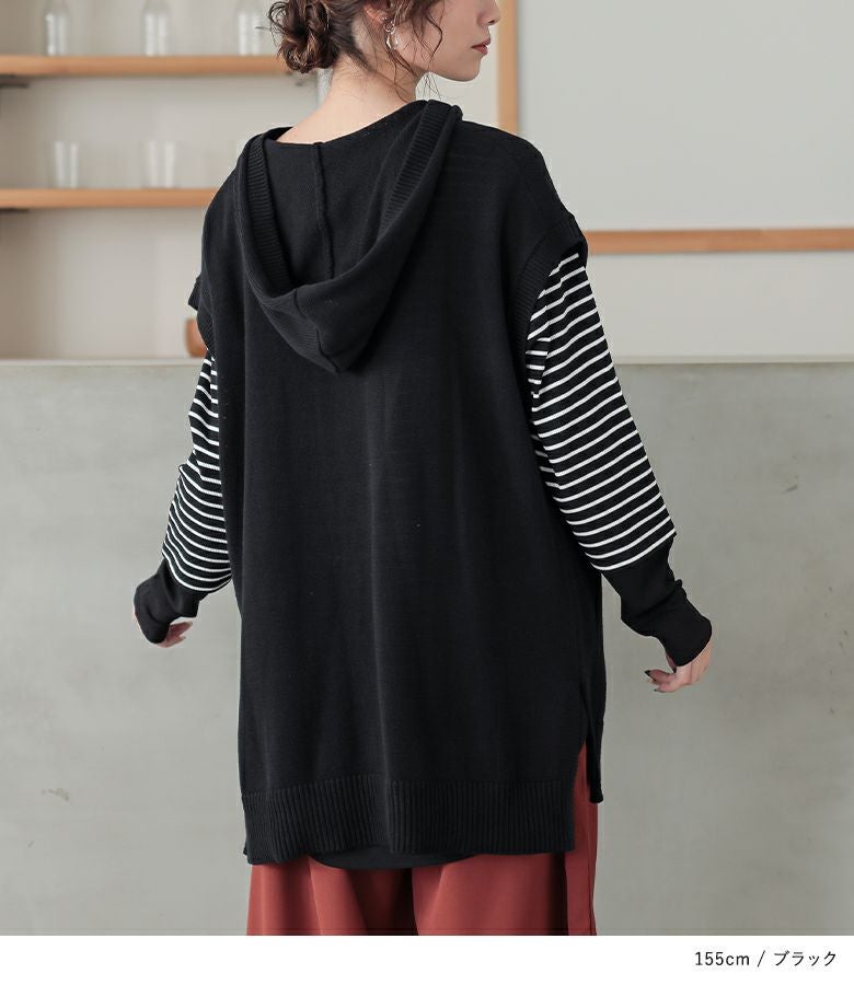 美品✨ayane プードルフーデッドベスト ブラック フーデッドダウンベスト | Coat | HER. Online Store
