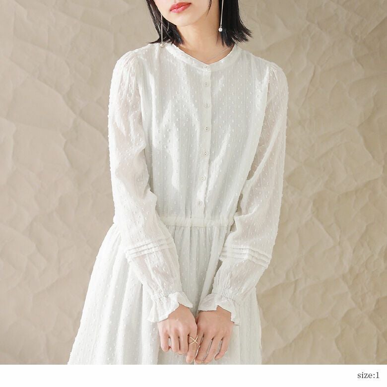 somari imaginationドットドビーコットンティアードワンピース』