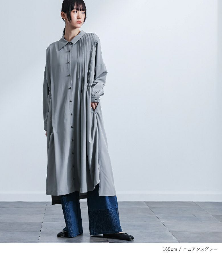 kOhAKUアシメピンタックシャツワンピース』