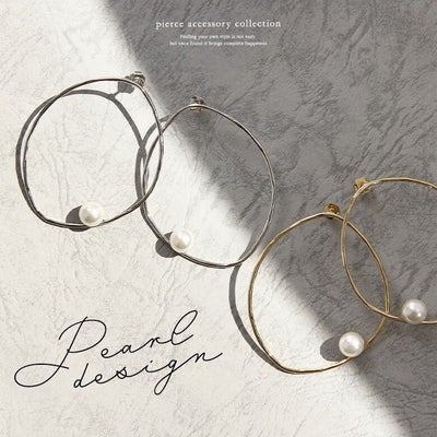 一粒パールサークルピアス