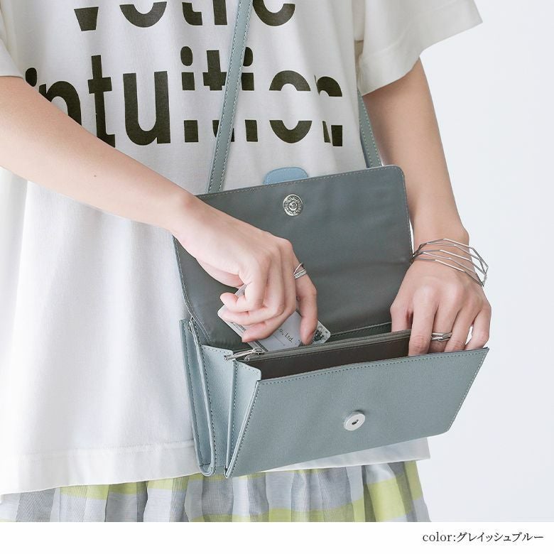 n'OrLABELフェイクレザーウォレットショルダーバッグ』